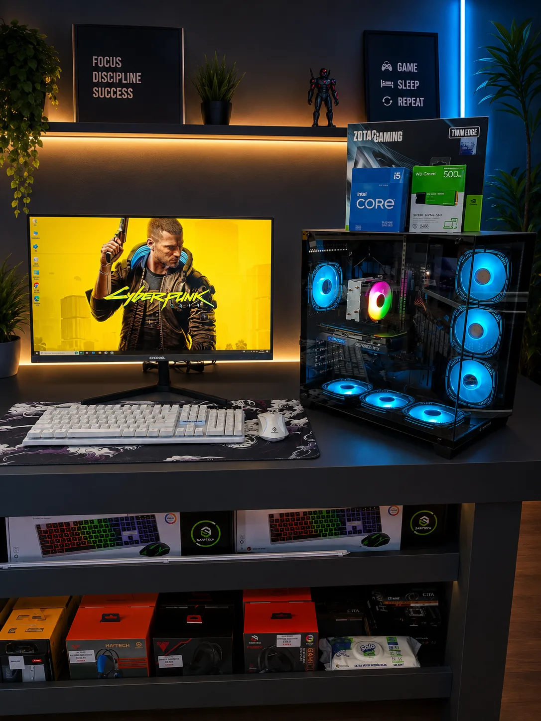Sıfır Intel Core i5-12400F İşlemci 16 GB RAM 12 GB RTX 4070 Ekran Kartı Gamıng