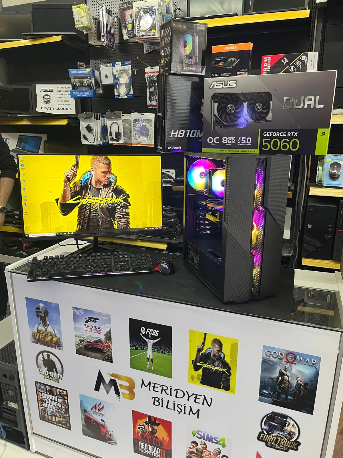 Sıfır Intel Core Ultra 5 225F İşlemci 16 GB RAM RTX 5060 Ekran Kartı 500 GB M.2